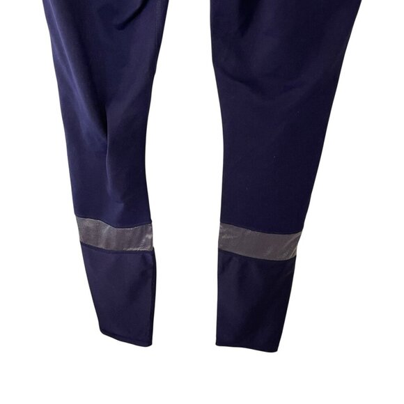 Fabletics Leggings Navy Size Large Reflective Mid Rise Stretch Gym Yoga - Picture 7 of 9